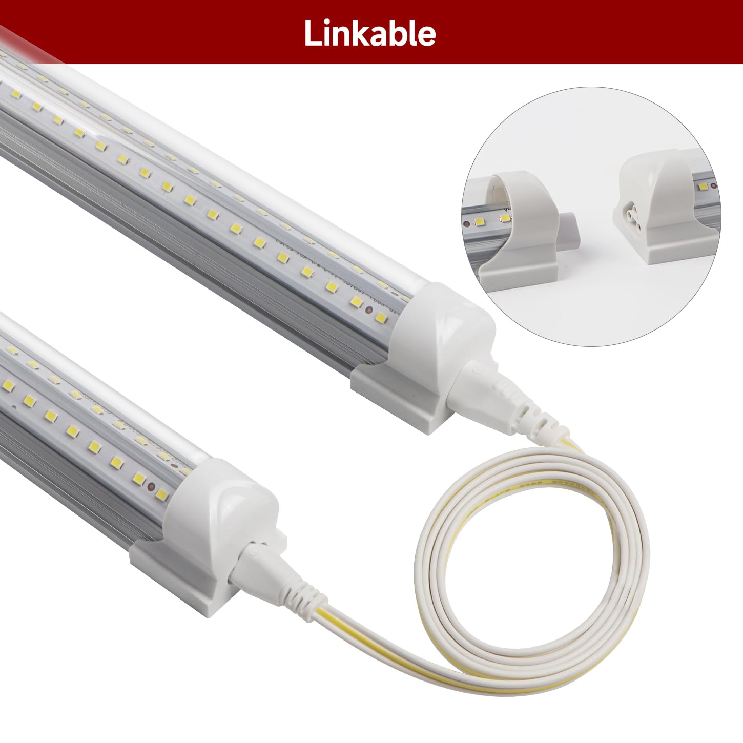 Kihung LED shop light 4ft linkable setup enables expansion