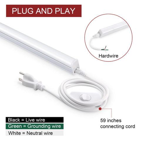 Kihung LED shop light with durable aluminum housing for heat dissipation
