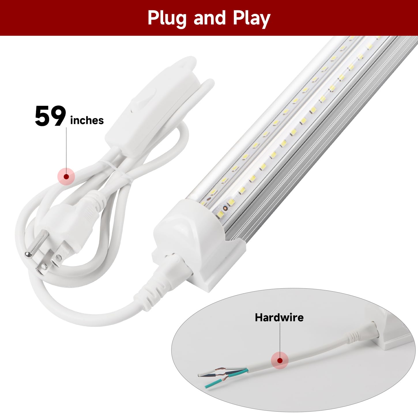 Kihung V-shaped LED tube provides wide coverage for bright workshops.