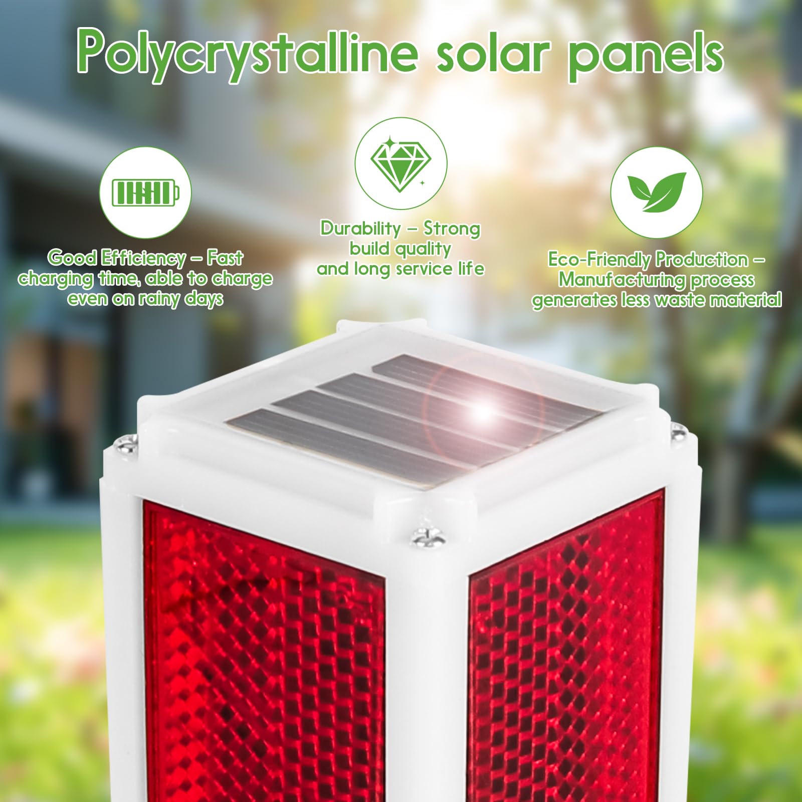 Kiinfendly solar panel-driven driveway light for wire-free illumination.