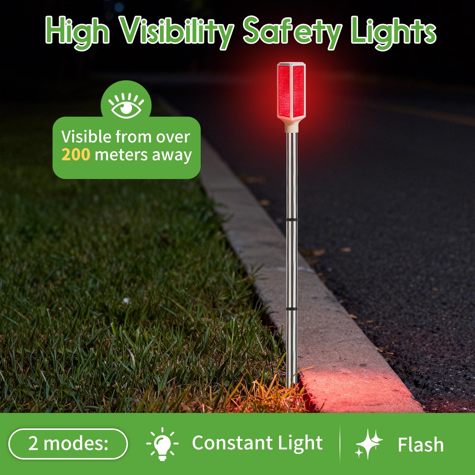 Kiinfendly waterproof marker light withstands rain and snow outdoors.