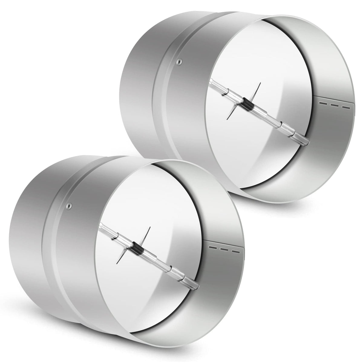 Kikerike 4-inch backdraft damper package, regulating airflow when fans stop.