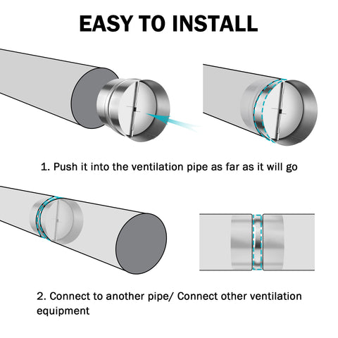 Kikerike 8 inch damper widely applicable in ACs, vents, and ducting