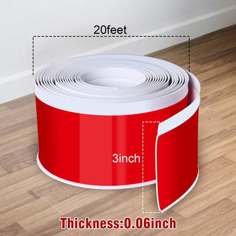 Kikerike waterproof baseboard molding protects walls in damp kitchens and baths.