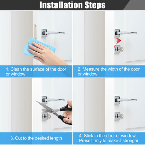 Kikerike door bottom seal protects interior from cold drafts.
