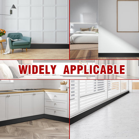 Kikerike flexible PVC baseboard length easy to cut and fit.