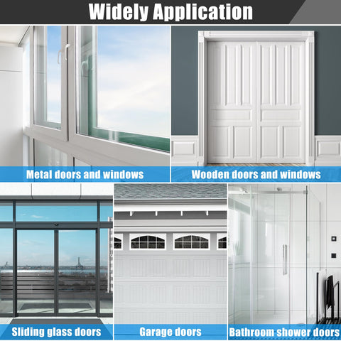 Kikerike flexible seal remains effective on shower doors.