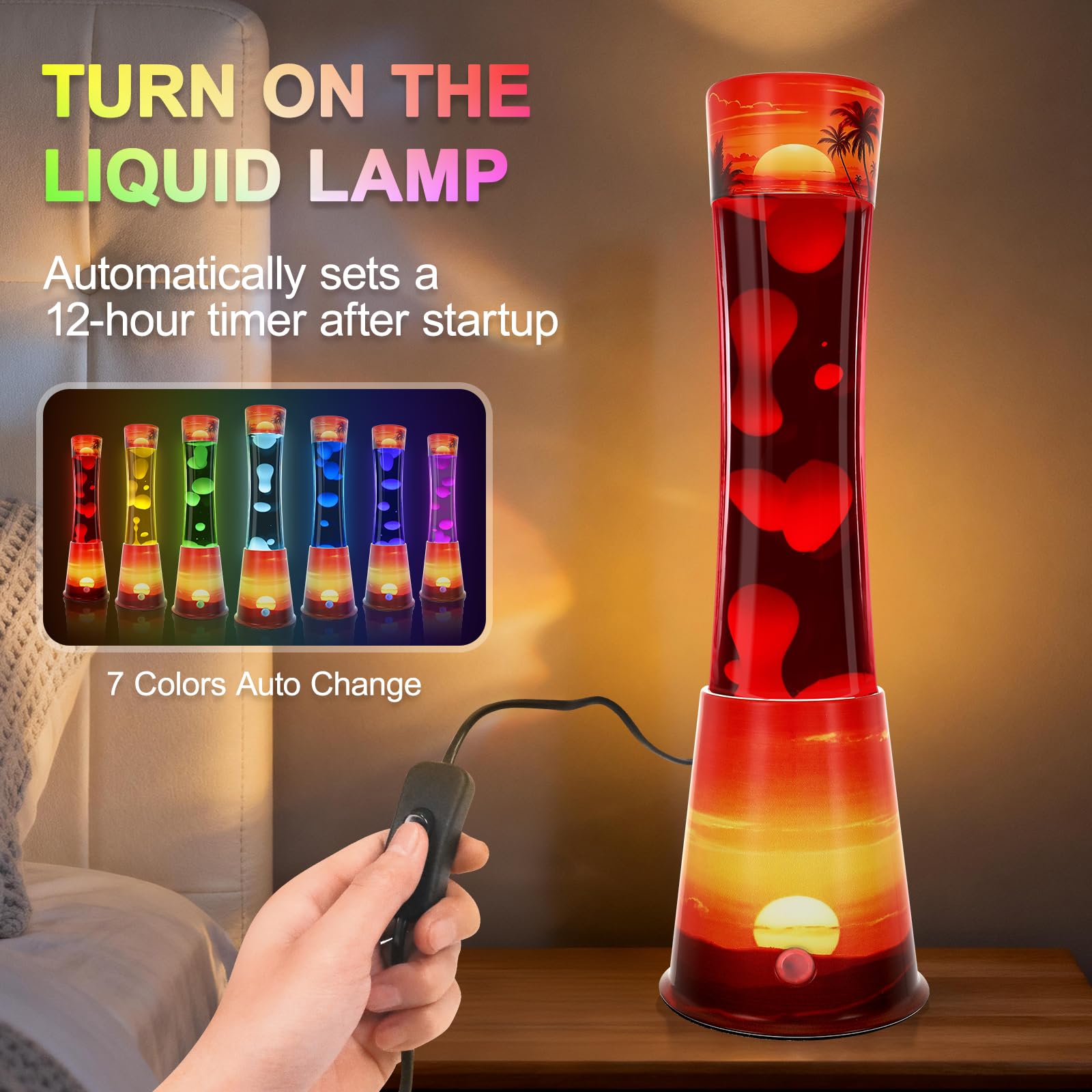 KIKILIVE 15.6-inch LED night light providing gentle illumination