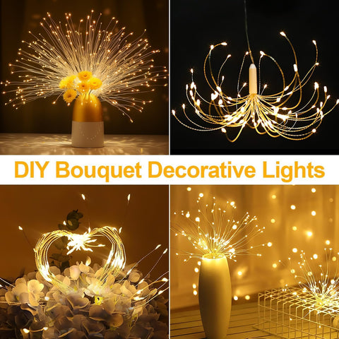 KIKILIVE DIY bouquet lights shaped into flowers or stars