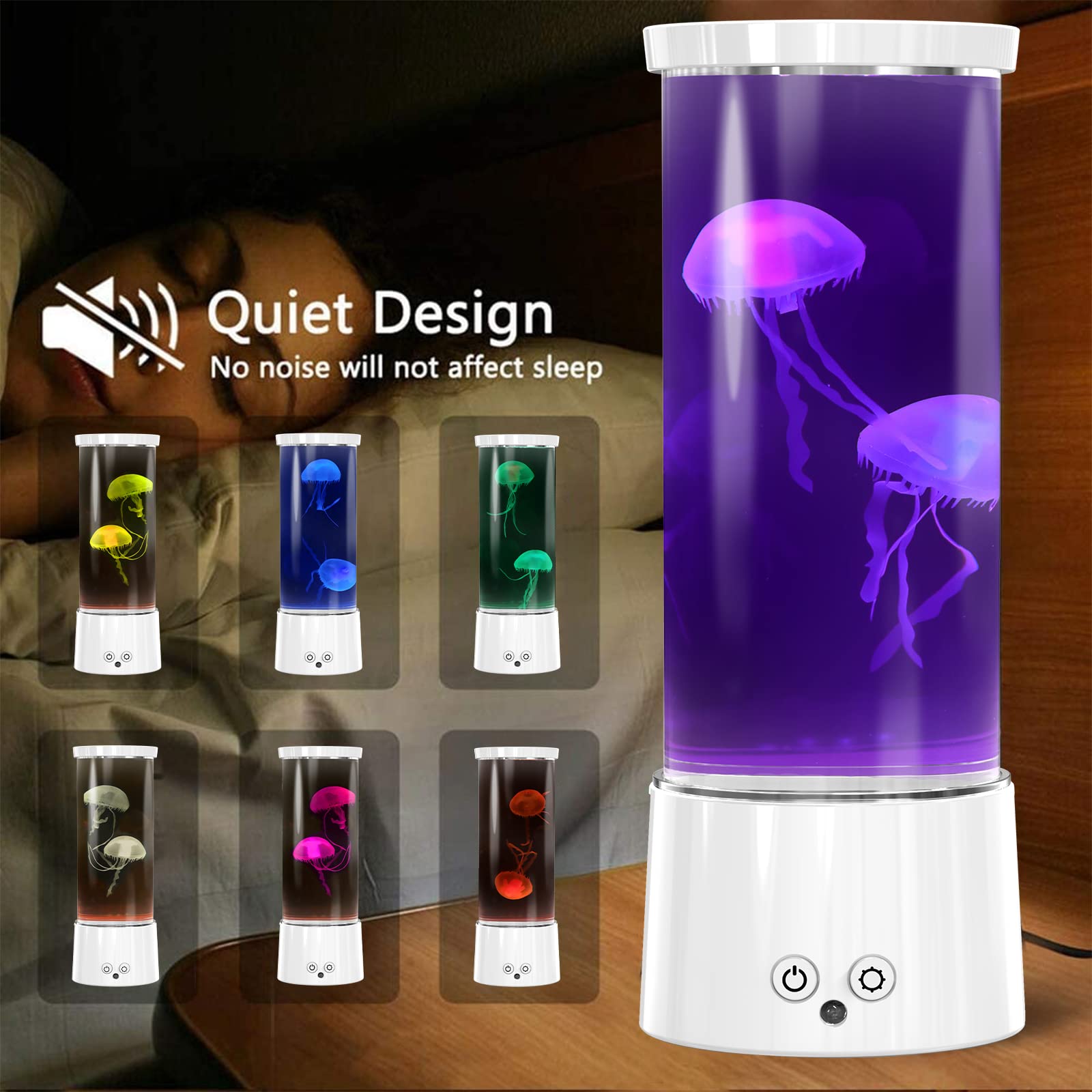 KIKILIVE Jellyfish Lamp remote control in action for color tweaks.
