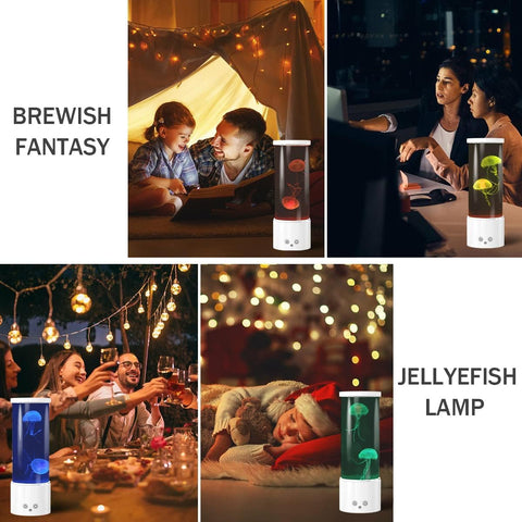 KIKILIVE Jellyfish Lamp in living room decor setup.
