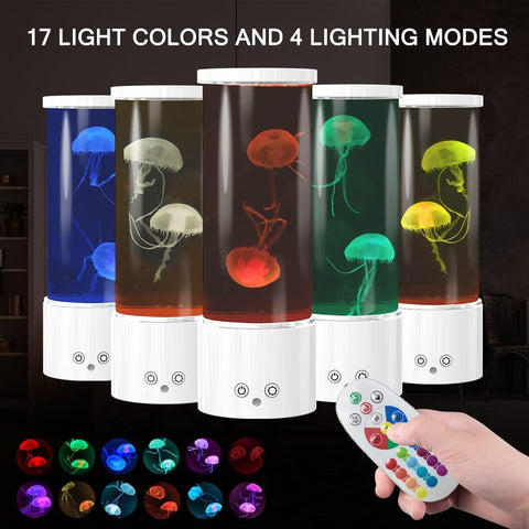 KIKILIVE Jellyfish Lamp side view highlighting quiet operation.