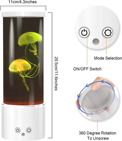 KIKILIVE Jellyfish Lamp water-flow with two lifelike jellyfish.