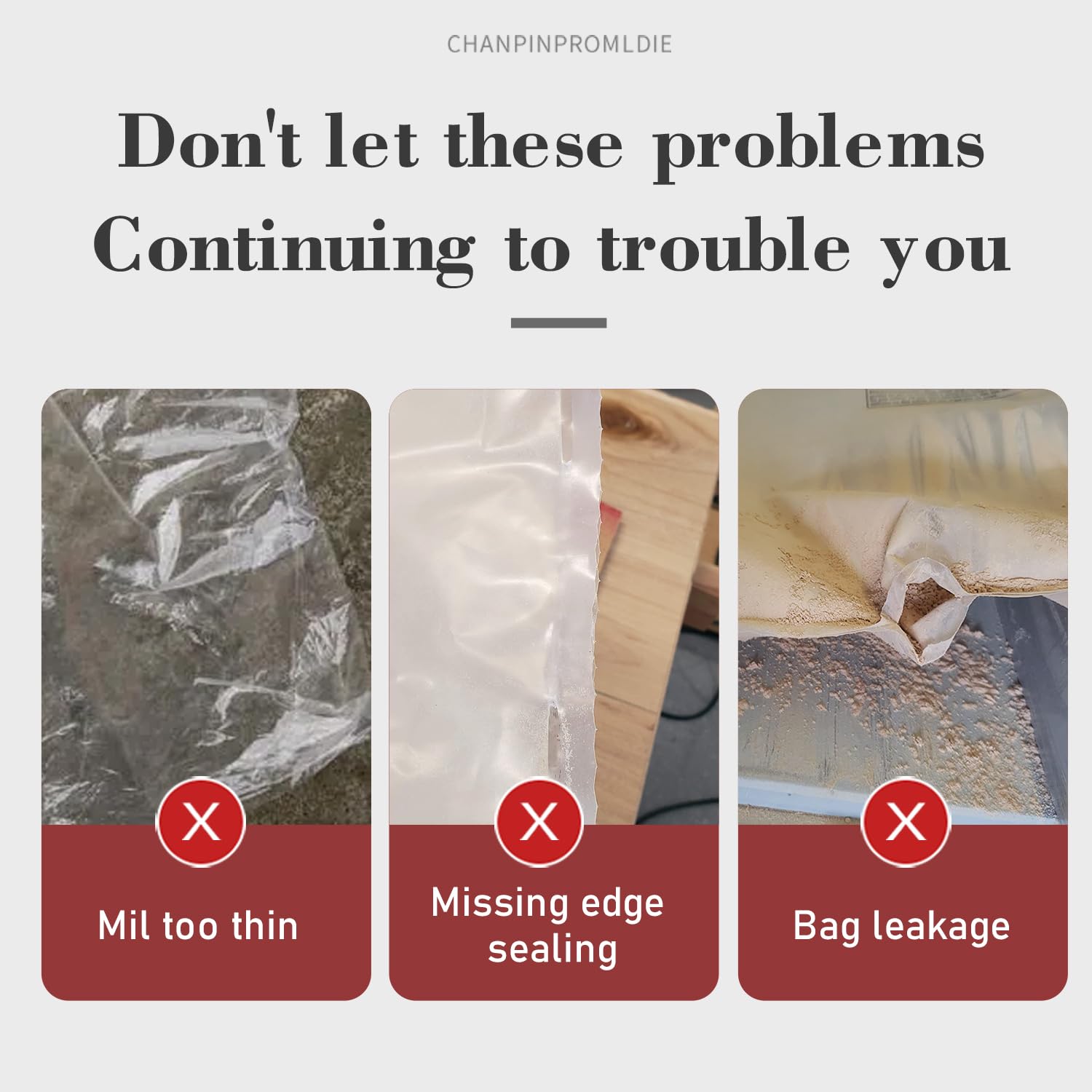 KIKINIKO 55-gallon dust bags, one-sided design, 6-pack