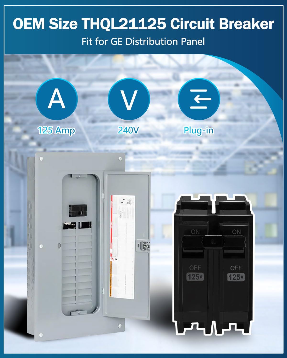 KILILOGE THQL21125 side view; compact plug-in design for quick installation.