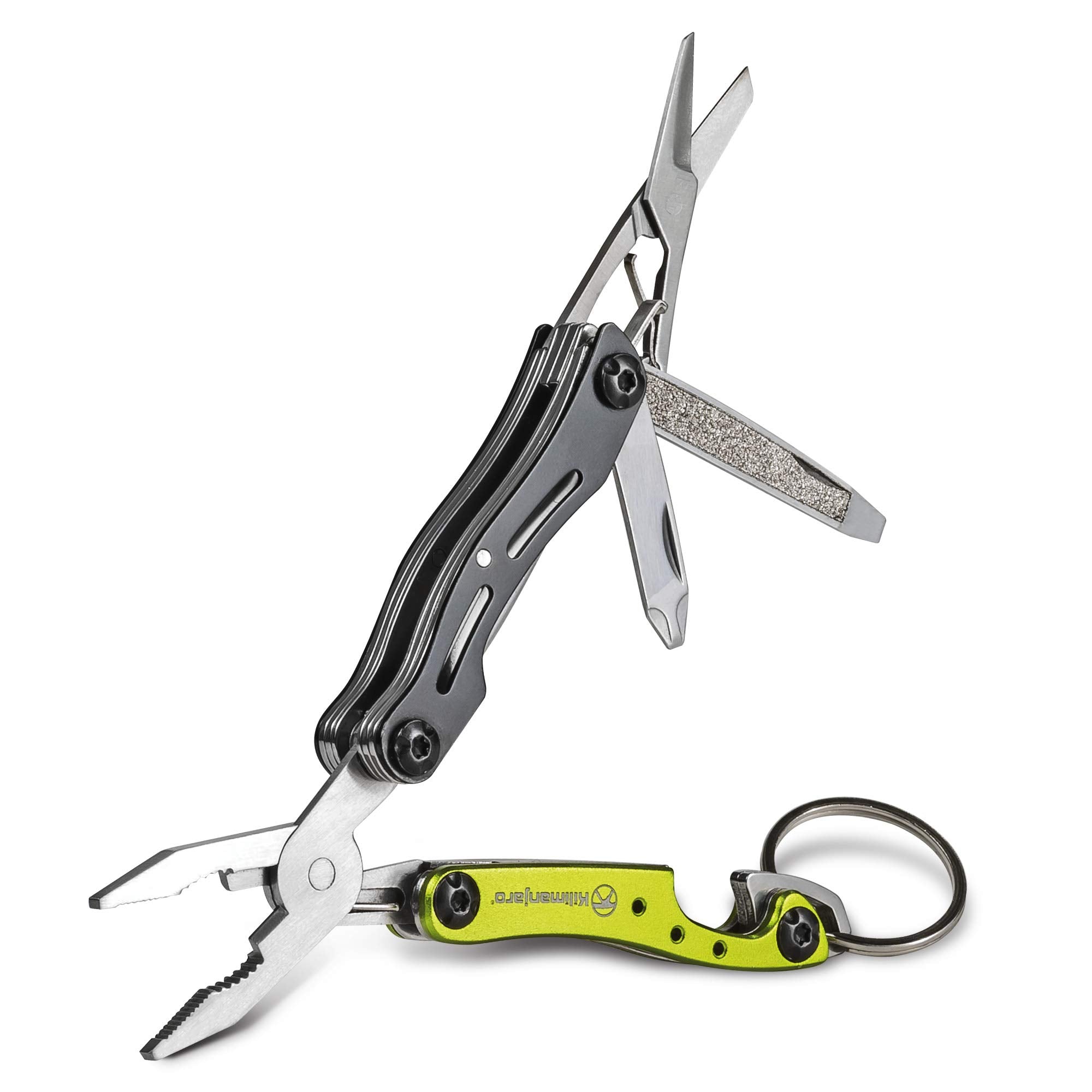 Kilimanjaro Ascend 9-in-1 tool front view shows compact travel-ready design and versatile features.