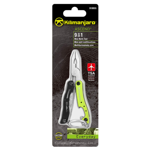 Kilimanjaro Ascend 9-in-1 tool keychain storage view keeps the tool handy during daily carry.