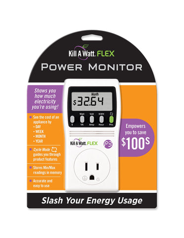 KILL A WATT P4456 Flex memory captures previous readings for trend analysis
