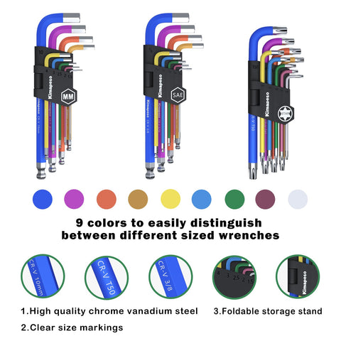 Kimapeso color-coded hex keys for quick tool identification.