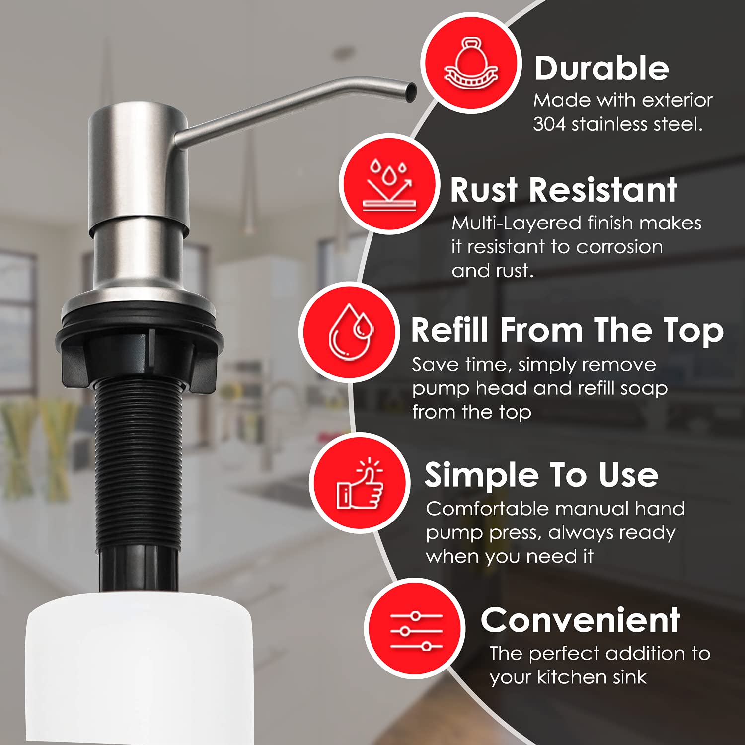 Two-year replacement warranty and responsive support for Kimi Cuisine dispenser