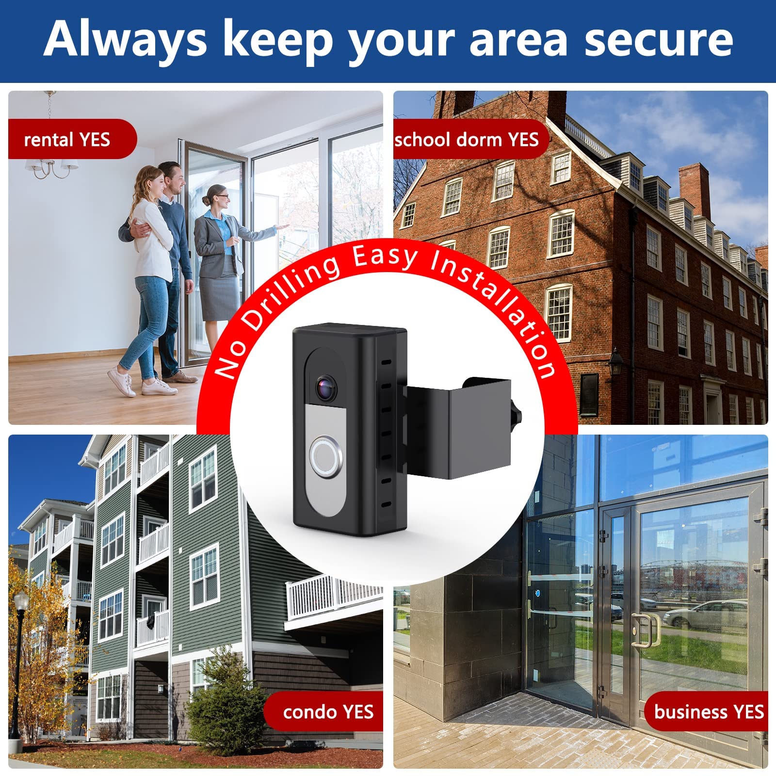 KIMILAR mount's durable finish resists weather and daily use