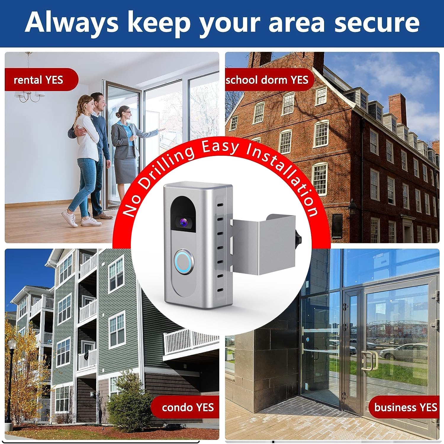 KIMILAR anti-theft mount quick-install design enables fast, clean mounting.