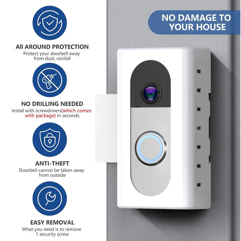 KIMILAR anti-theft mount compatible with Ring and Blink models for flexible install.