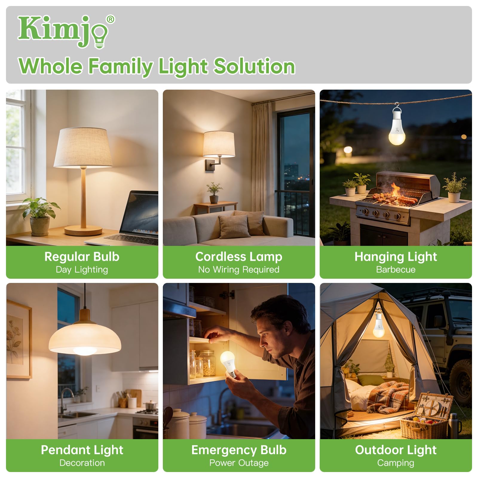 Kimjo bulb hook attachment supports flexible mounting options.