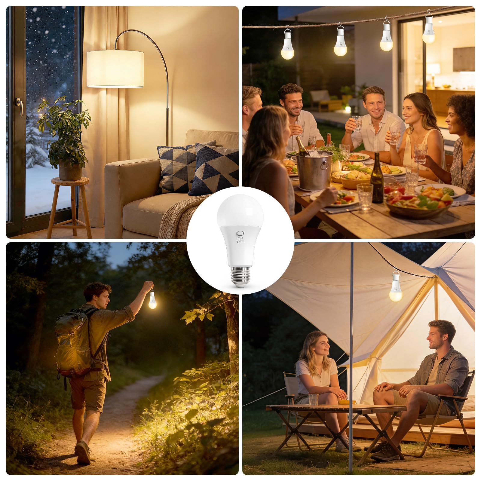 Kimjo easy install A19 bulb for simple swaps in lamps.