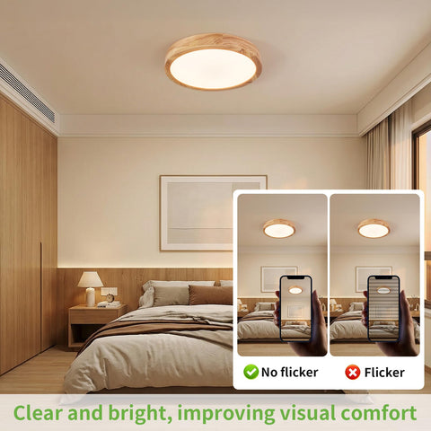 Kimjo oak wood frame detail shows durable, fade-resistant finish