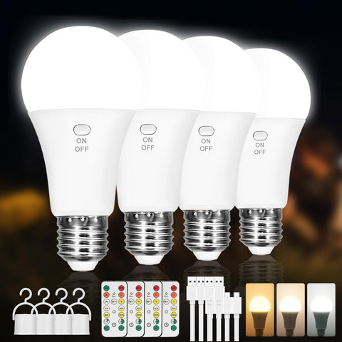 Kimjo rechargeable bulb with remote enables quick control in any room.