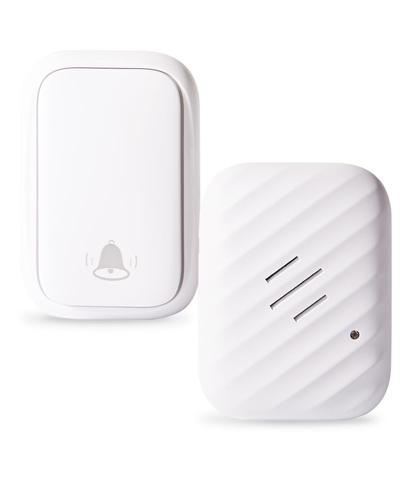 KimroG battery-free doorbell front view, a sleek design with no batteries required
