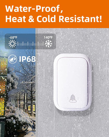 KimroG doorbell range up to 600 feet, ideal for yards and patios