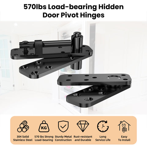 KimsoFunny 360-degree rotation hinge enables smooth, quiet secret door operation