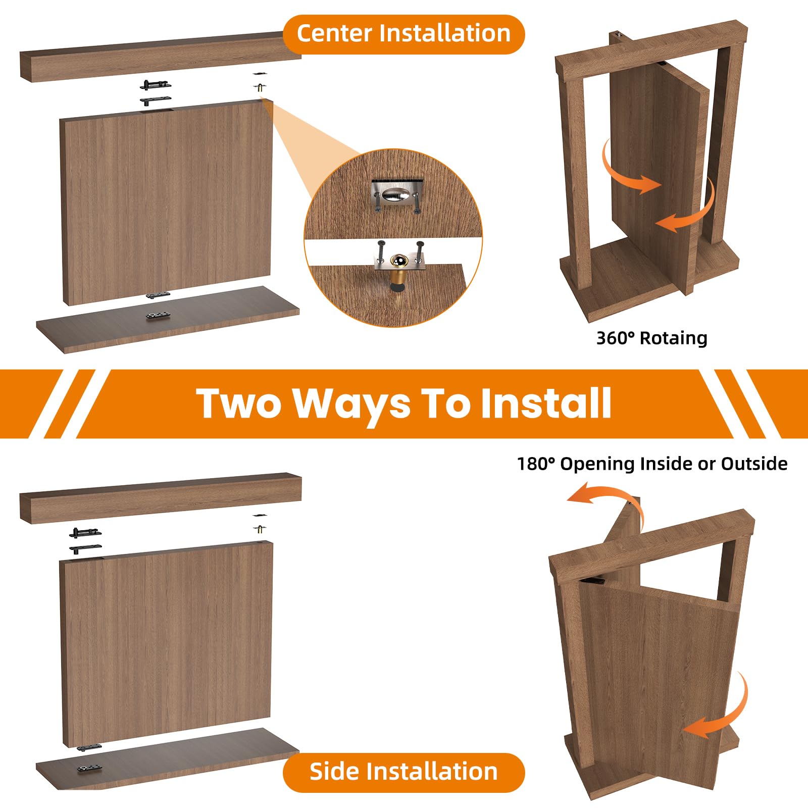 KimsoFunny Murphy door hinge kit fits tight spaces with a concealed look