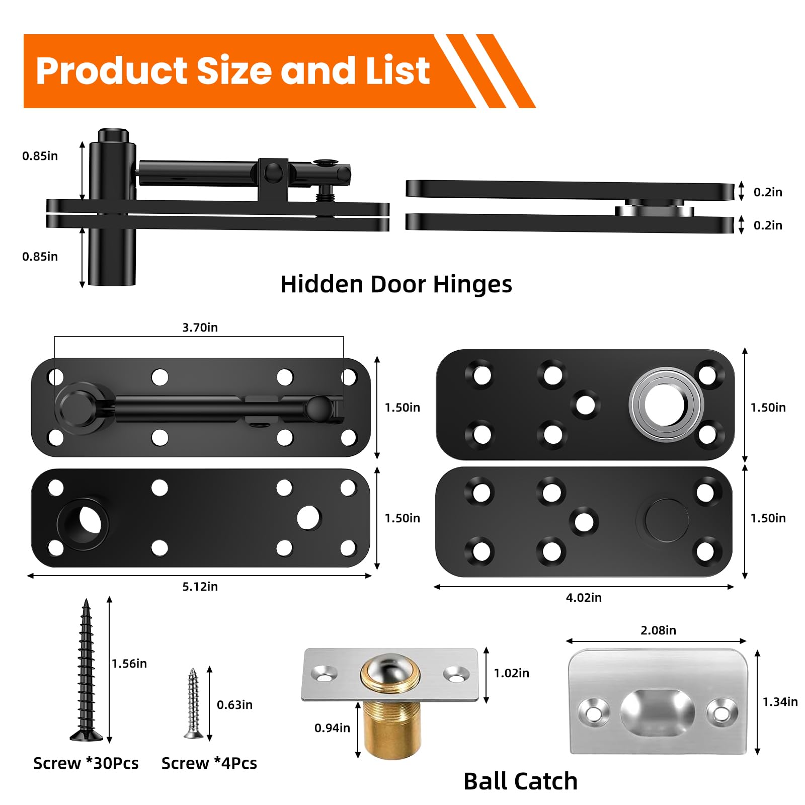 KimsoFunny 304 stainless steel hinge resists rust for long-lasting performance