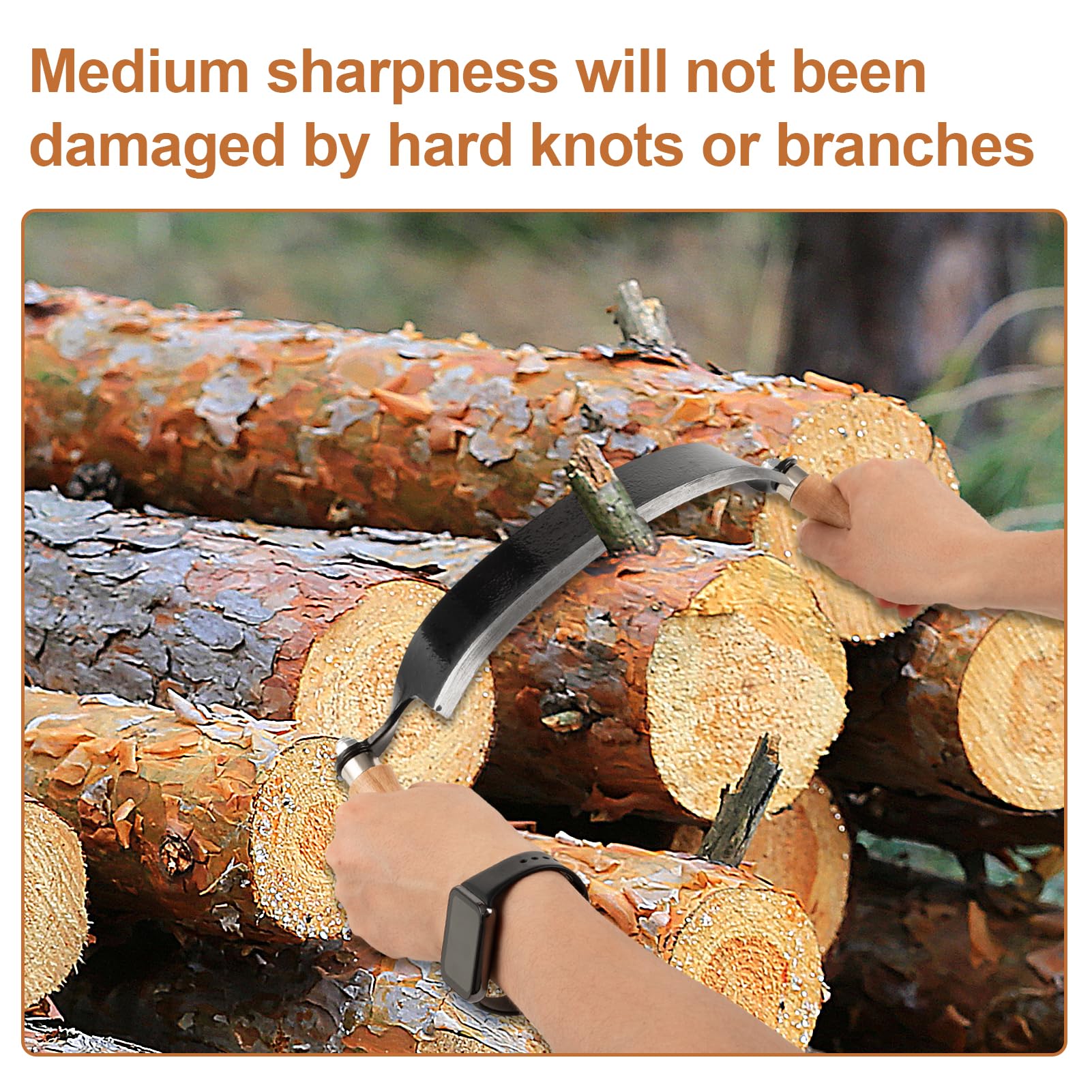 Kimting Honghui ergonomic wooden handles offer comfortable, secure grip.