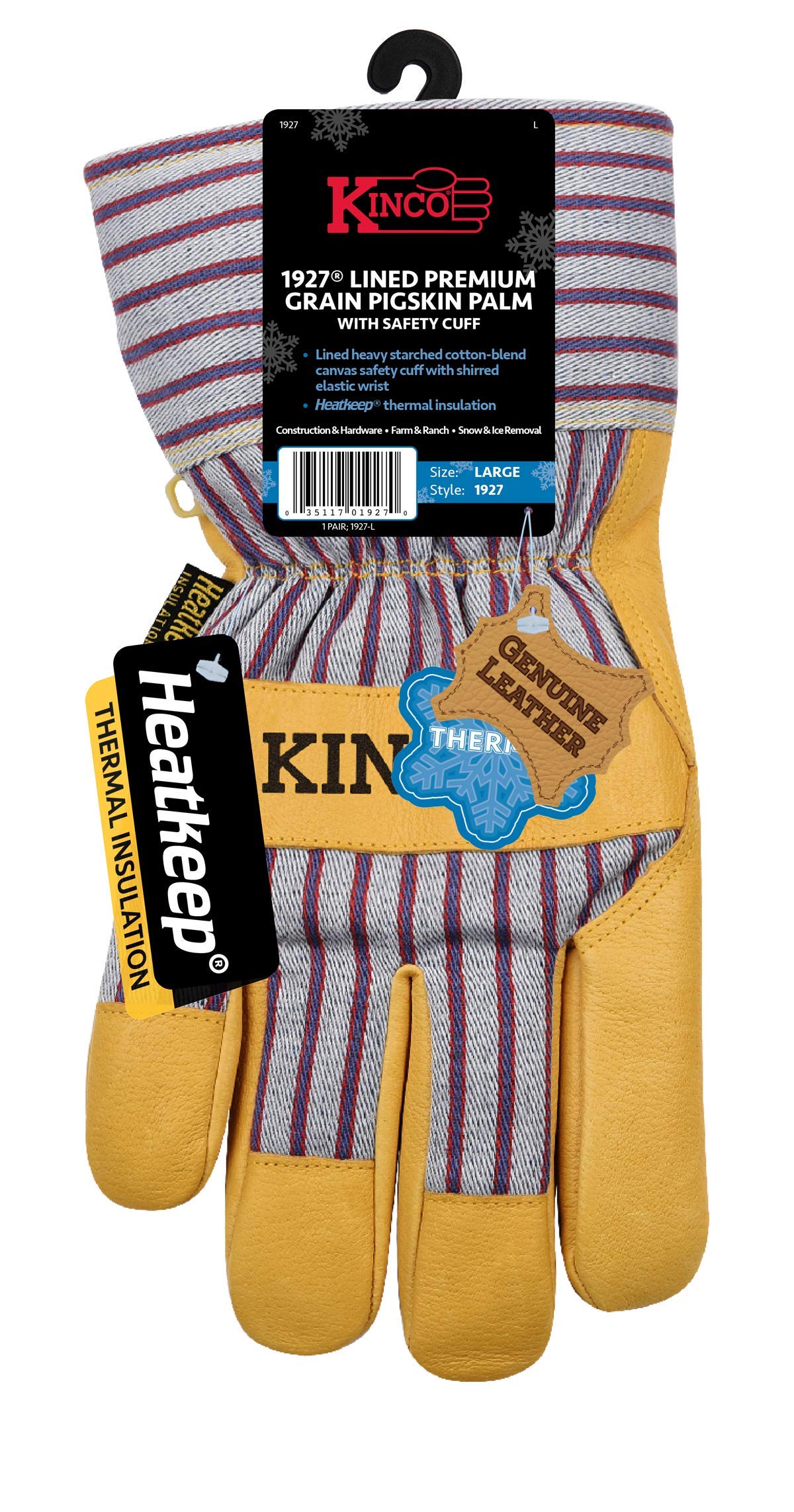 Kinco 1927 safety cuff shields wrist and blocks debris during layered wear