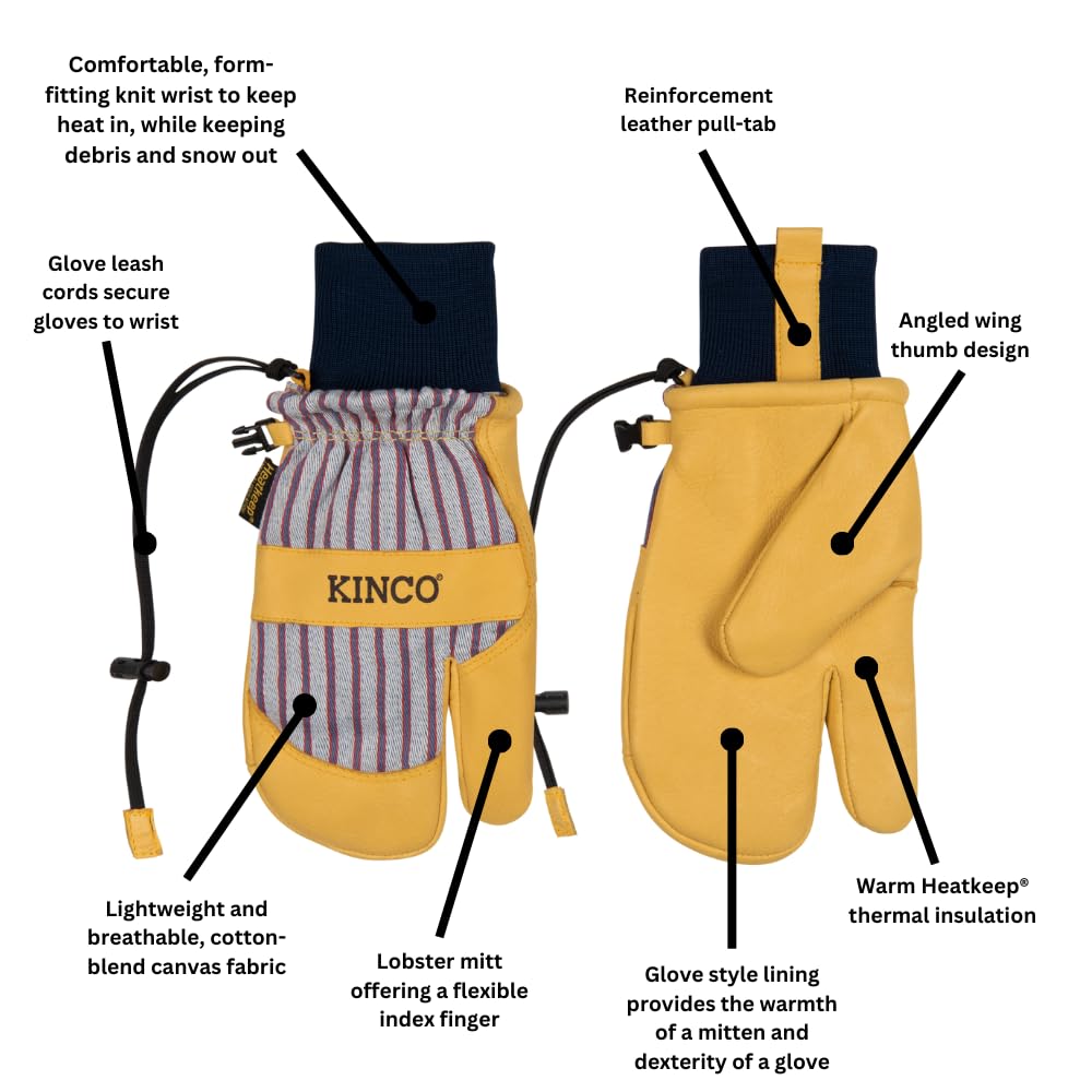 Kinco 1927KWLT-L Heatkeep insulation helps retain warmth during cold tasks.