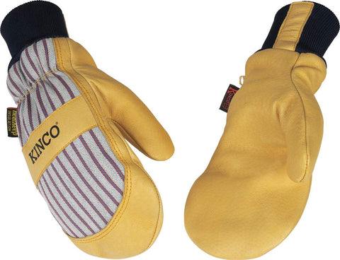 Kinco 1927KWT-L palm detail shows durable golden pigskin for long-lasting grip.