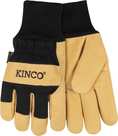 Kinco 1928KW-L knit-wrist glove detail, designed to retain warmth.