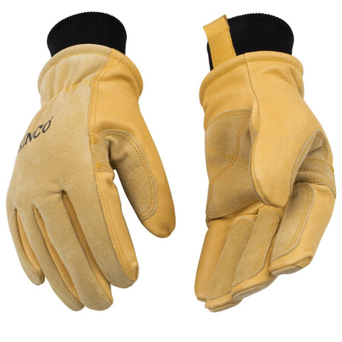 Kinco 901-L golden pigskin leather back of hand provides durable protection in cold weather