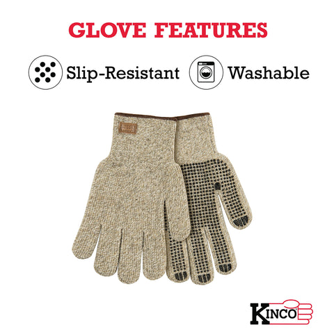 Kinco Alyeska Ragg gloves in tan color for indoor and outdoor use