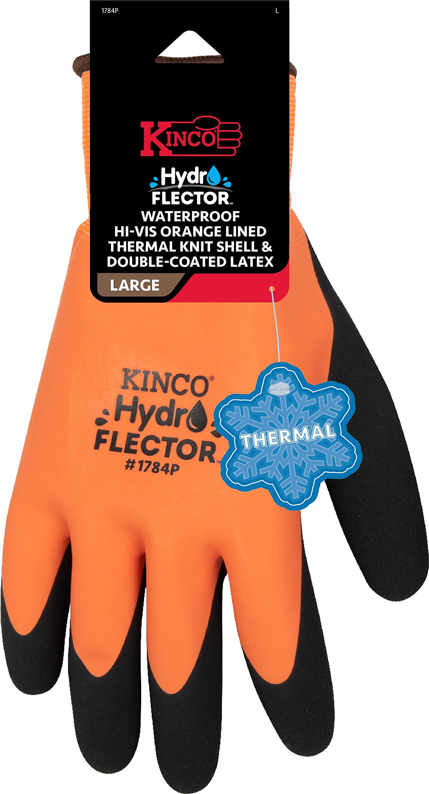 Kinco Hydroflector insulated knit shell keeps hands warm during cold outdoor work.