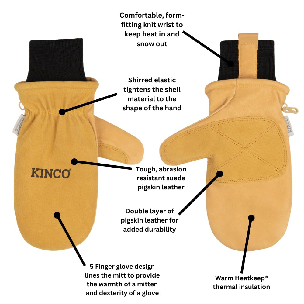 Kinco KIN-901T-XL full-palm patch reinforces wear areas for long-lasting performance.
