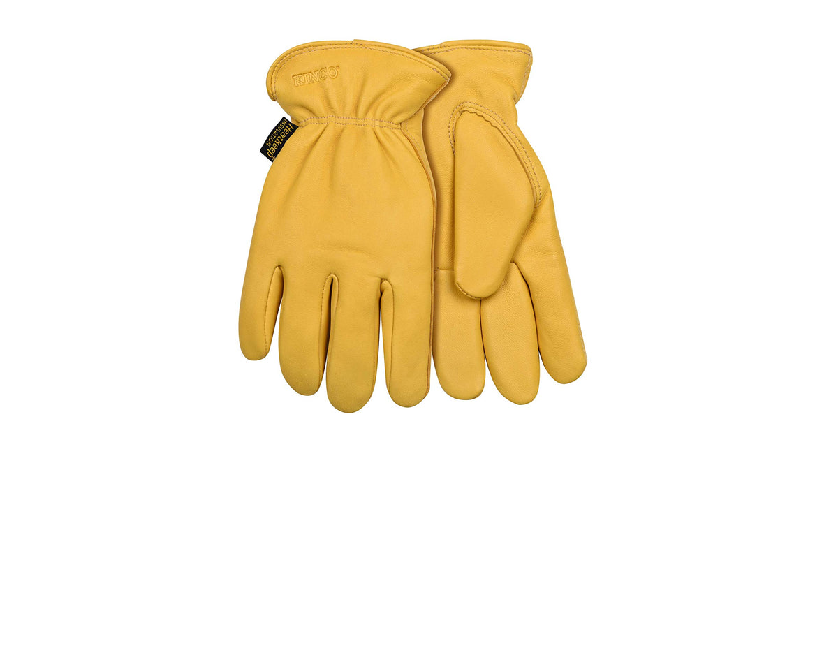 Kinco Lined Premium Grain Deerskin Driver front view shows durable grip