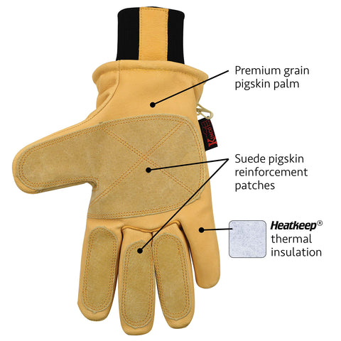 Kinco reinforcement patches on palm, thumb, and fingers boost durability