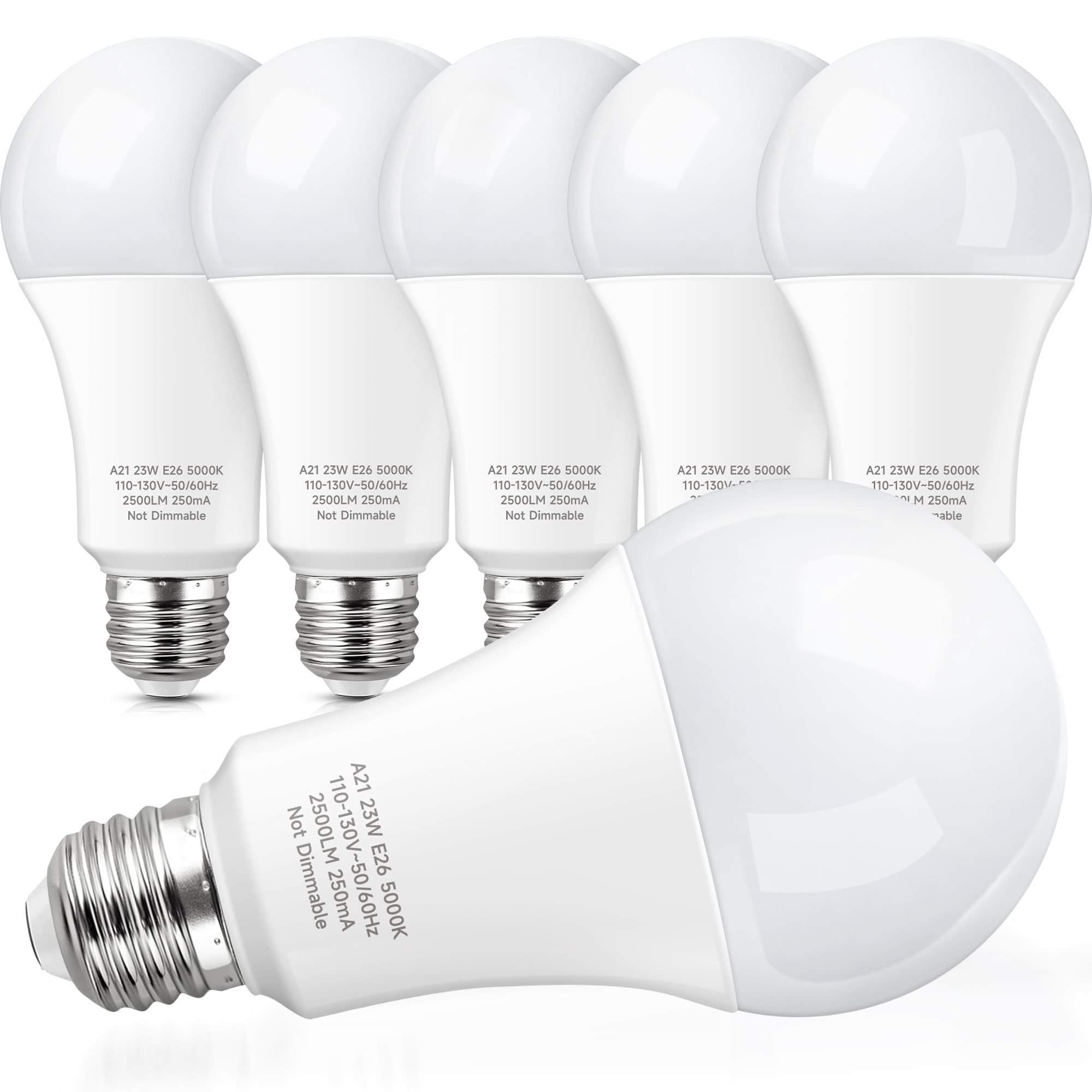 KINDEEP 23W A21 daylight bulb delivers bright 5000K light for storefront clarity.
