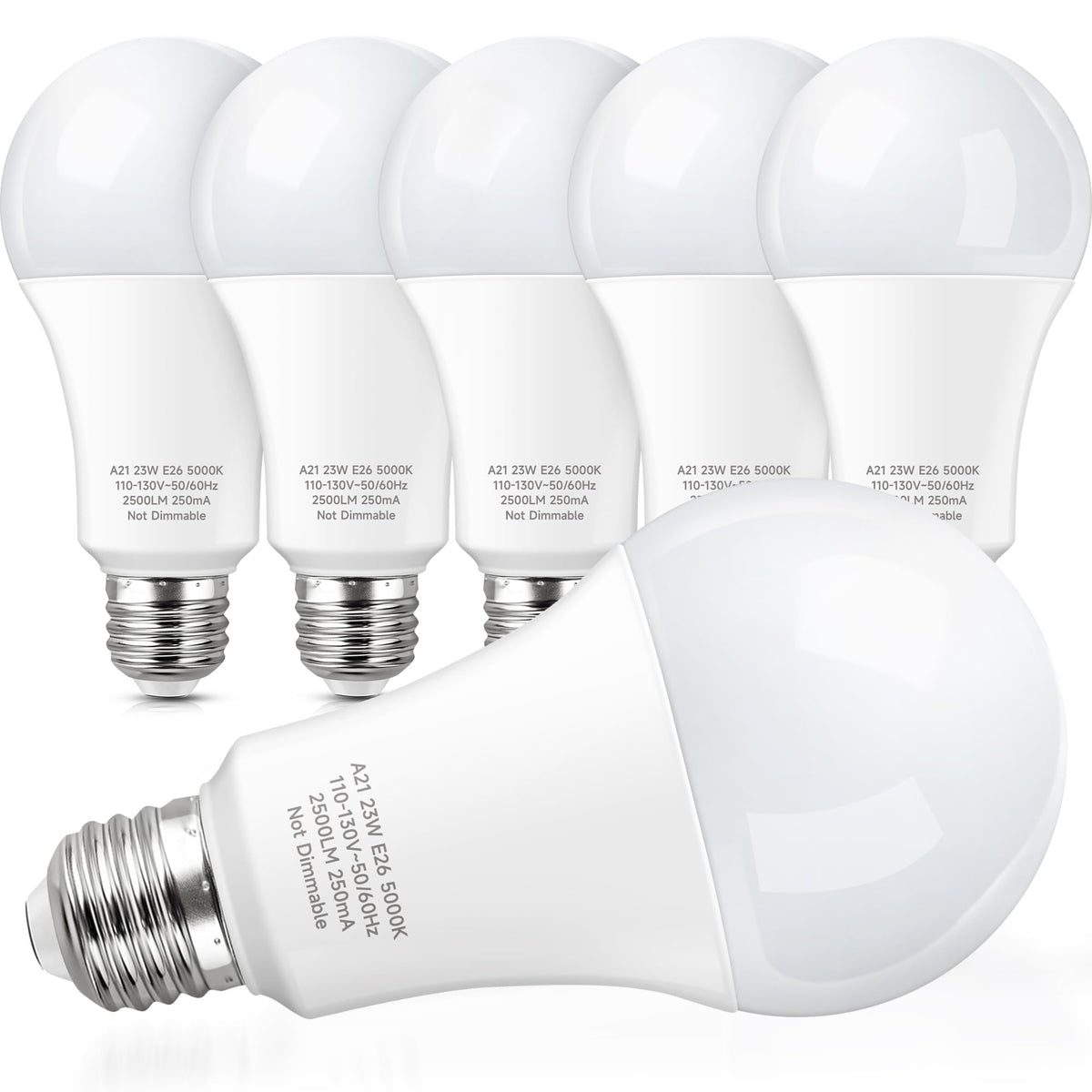 KINDEEP 23W A21 daylight bulb delivers bright 5000K light for storefront clarity.