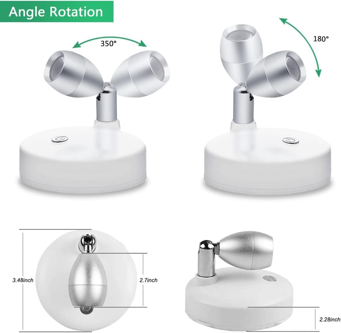 KINDEEP battery-operated stick-on wall light for quick setup and placement.